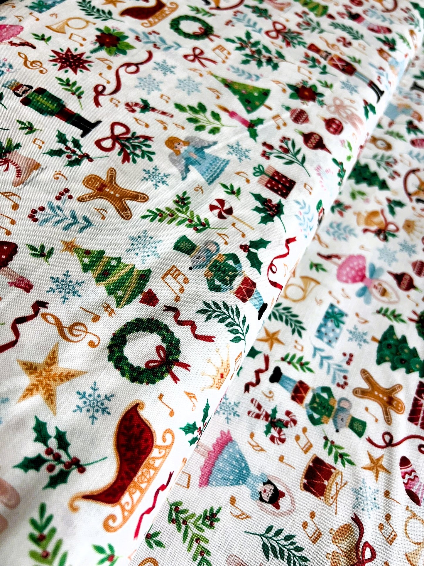 Makower Nutcracker Christmas Collection - Fairytale Fabric, cream