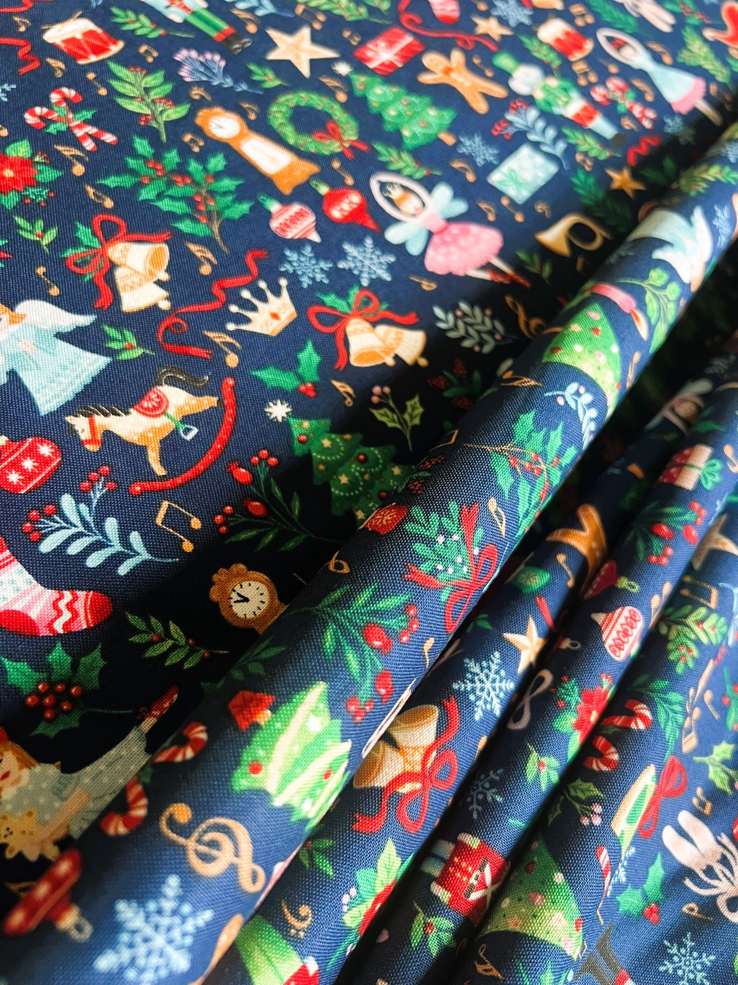 Makower Nutcracker Christmas Collection - Fairytale Fabric, blue