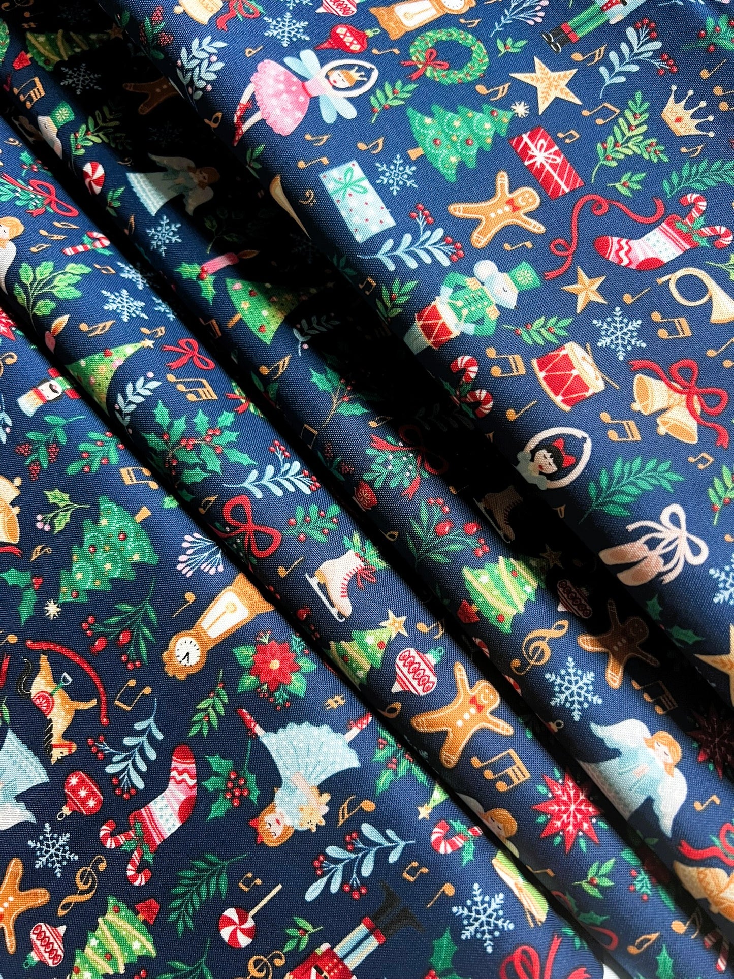 Makower Nutcracker Christmas Collection - Fairytale Fabric, blue