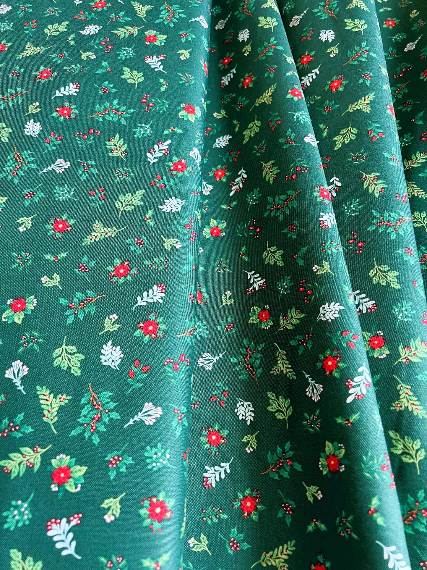 Makower Nutcracker Christmas Collection - Foliage, green
