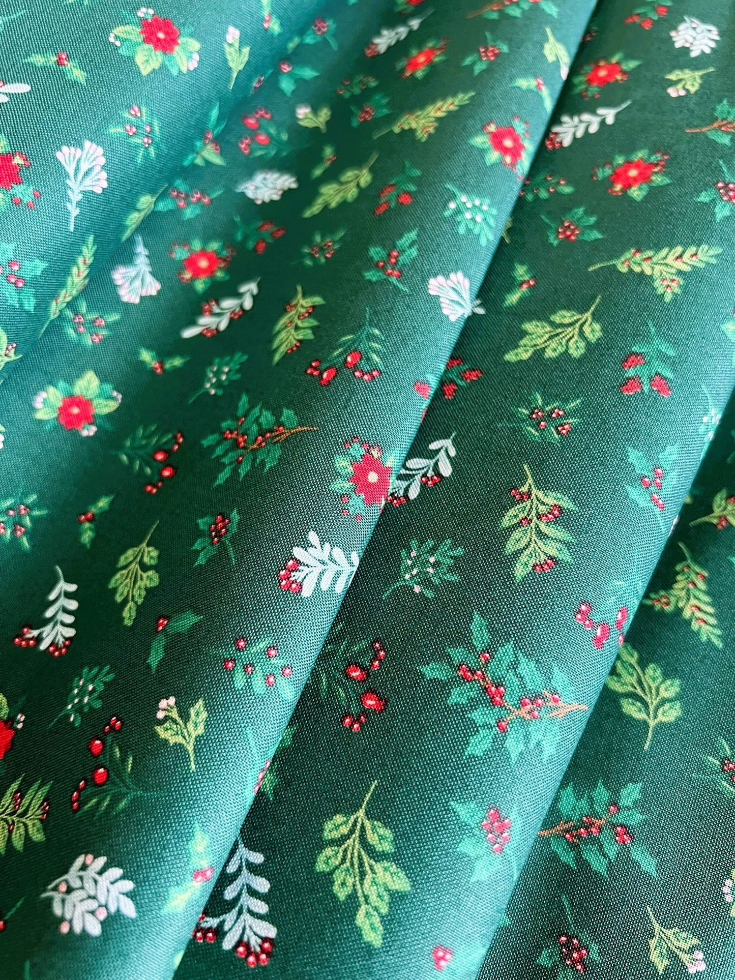Makower Nutcracker Christmas Collection - Foliage, green