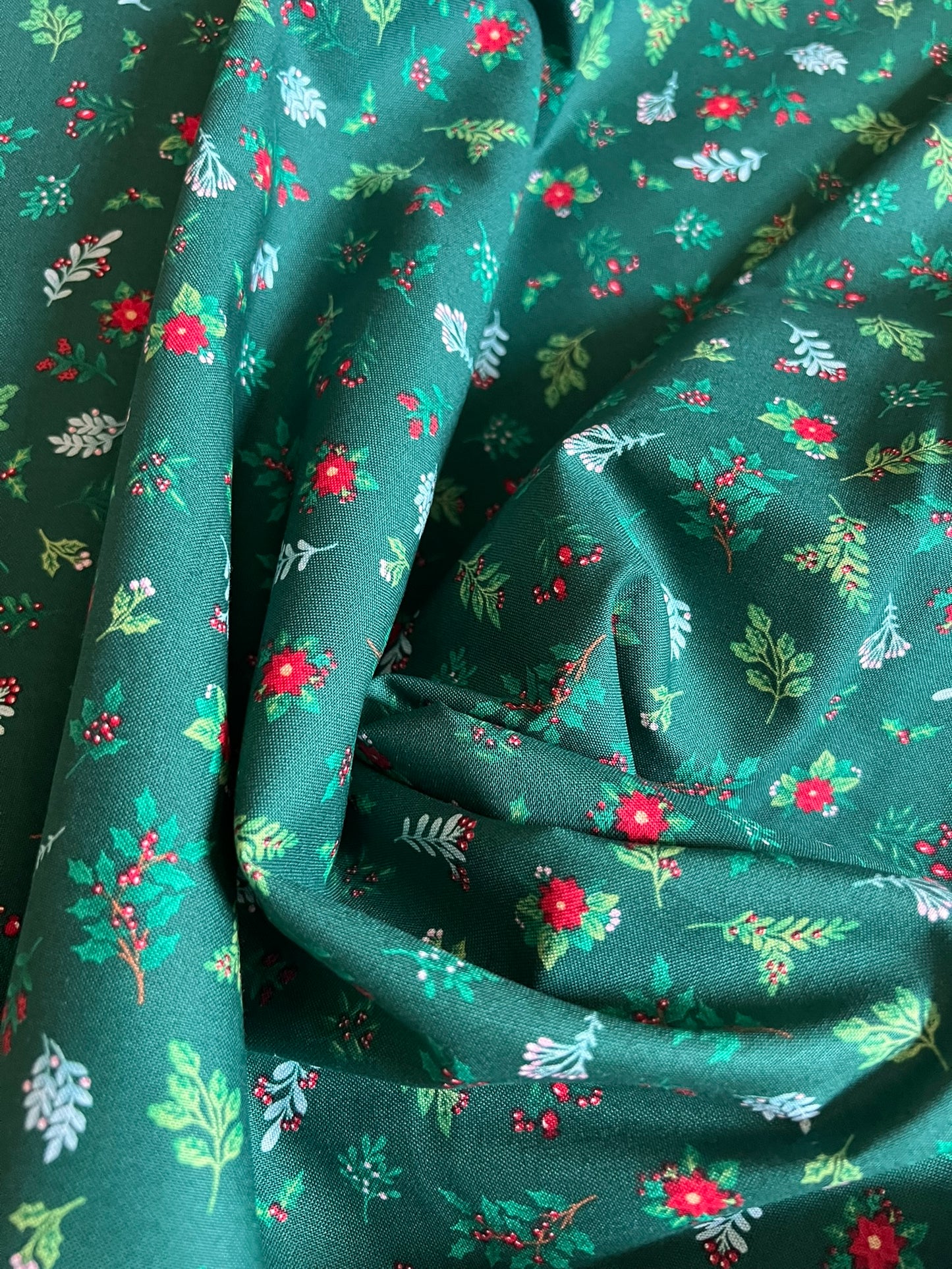 Makower Nutcracker Christmas Collection - Foliage, green
