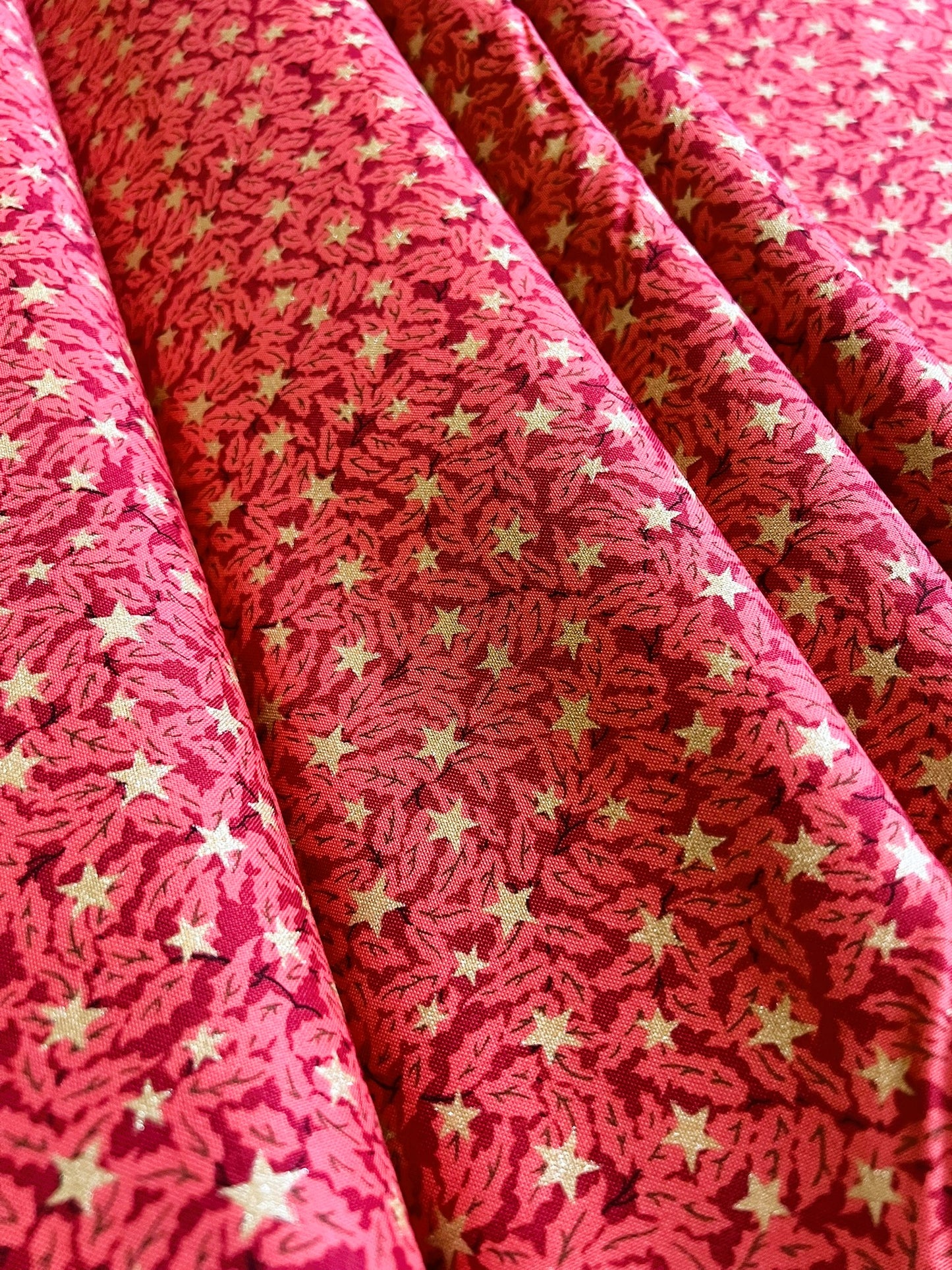Liberty Christmas Fabric - Festive Magic Collection, Holly Sparkle D