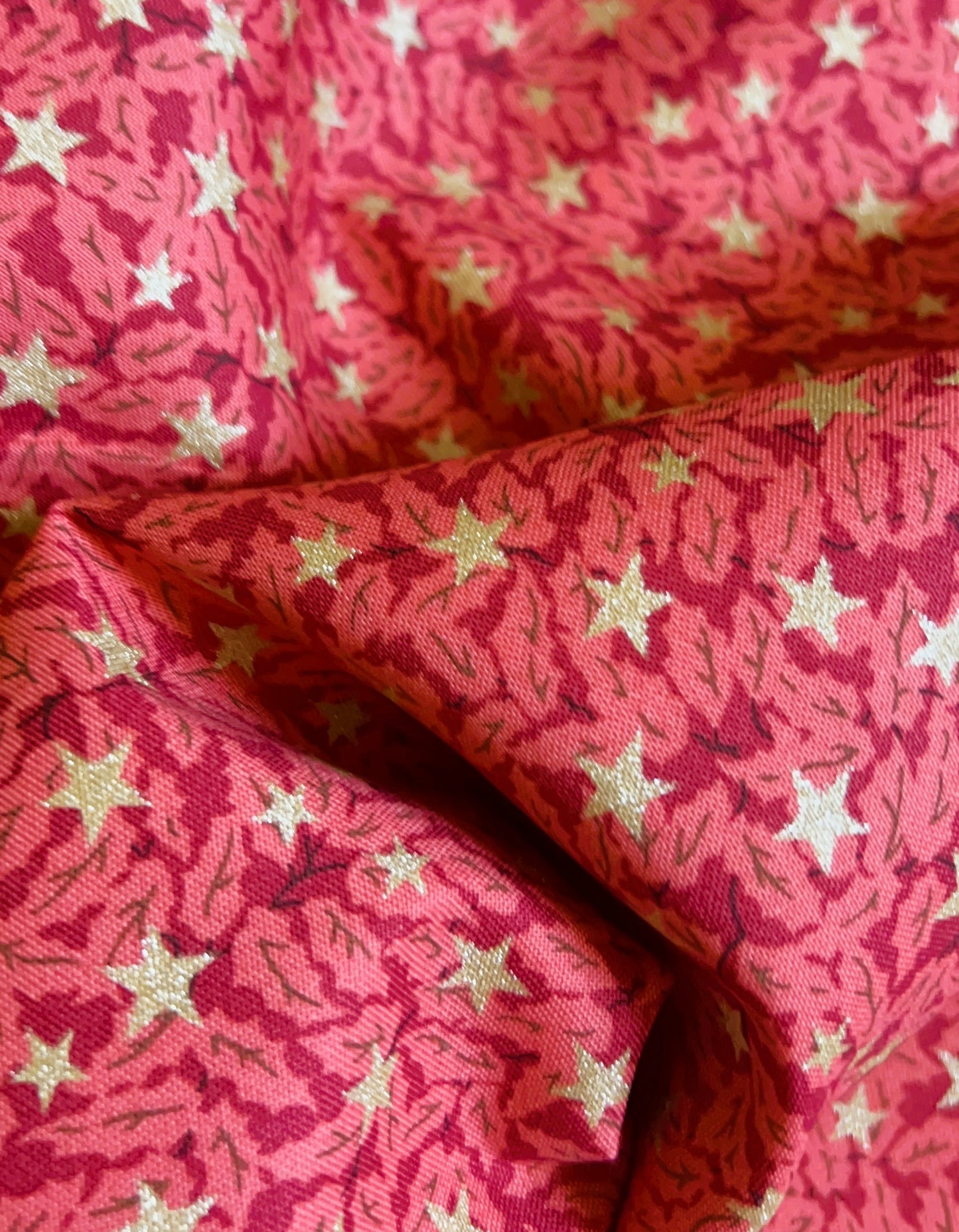 Liberty Christmas Fabric - Festive Magic Collection, Holly Sparkle D