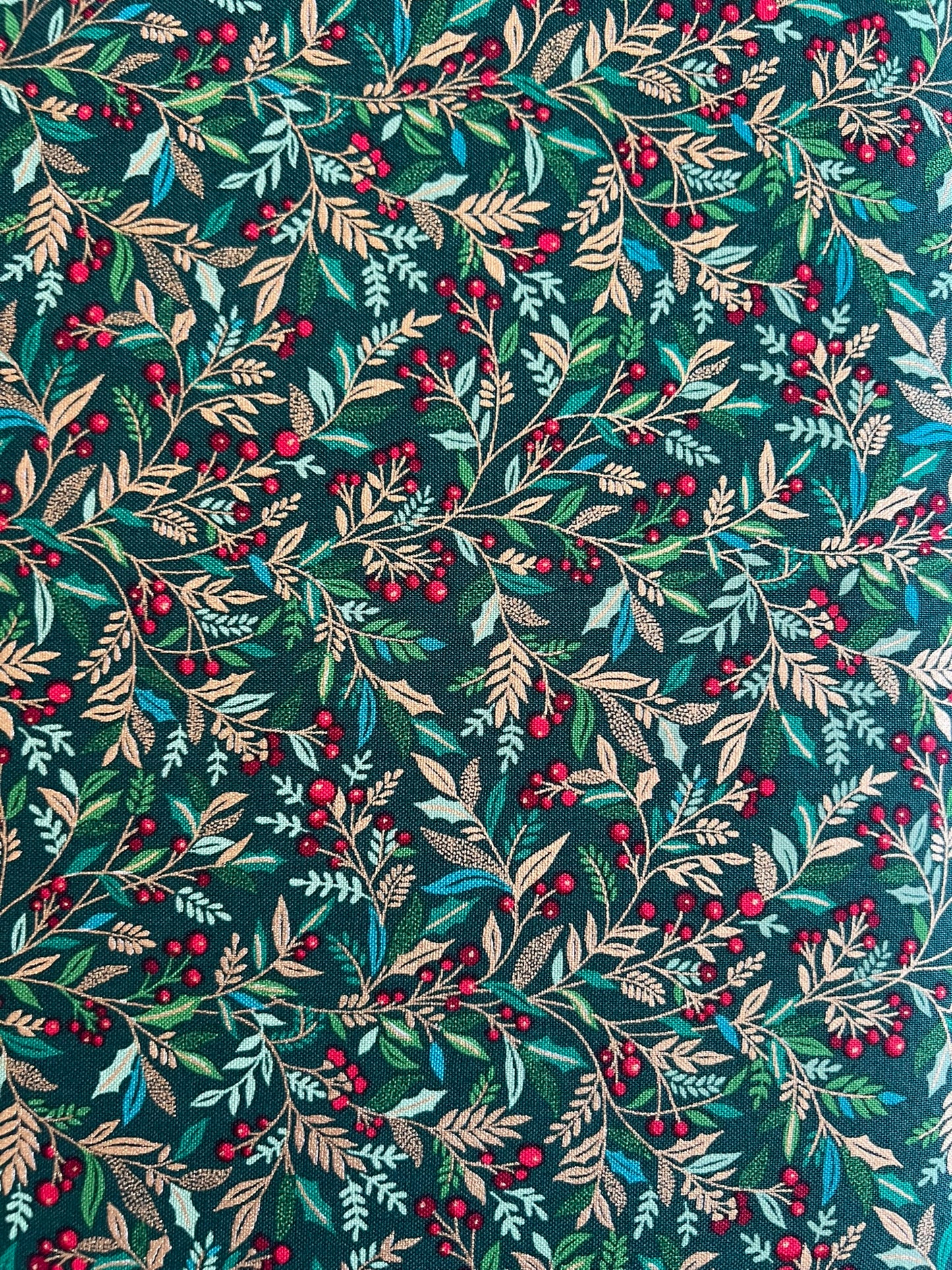Makower Adorn Christmas Collection - Holly, green