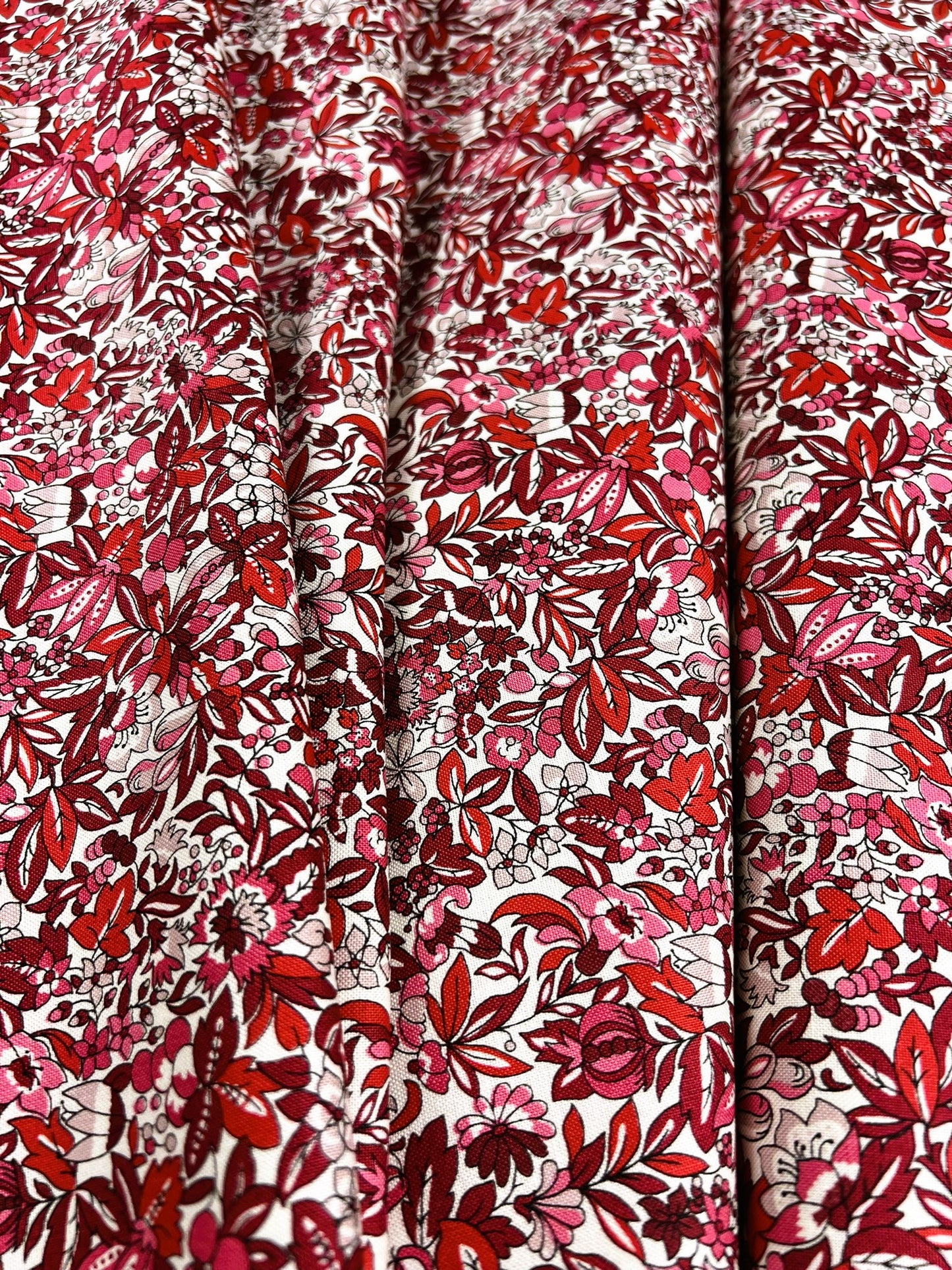 Liberty Fabric Flower Show Winter - Hyde Floral, red