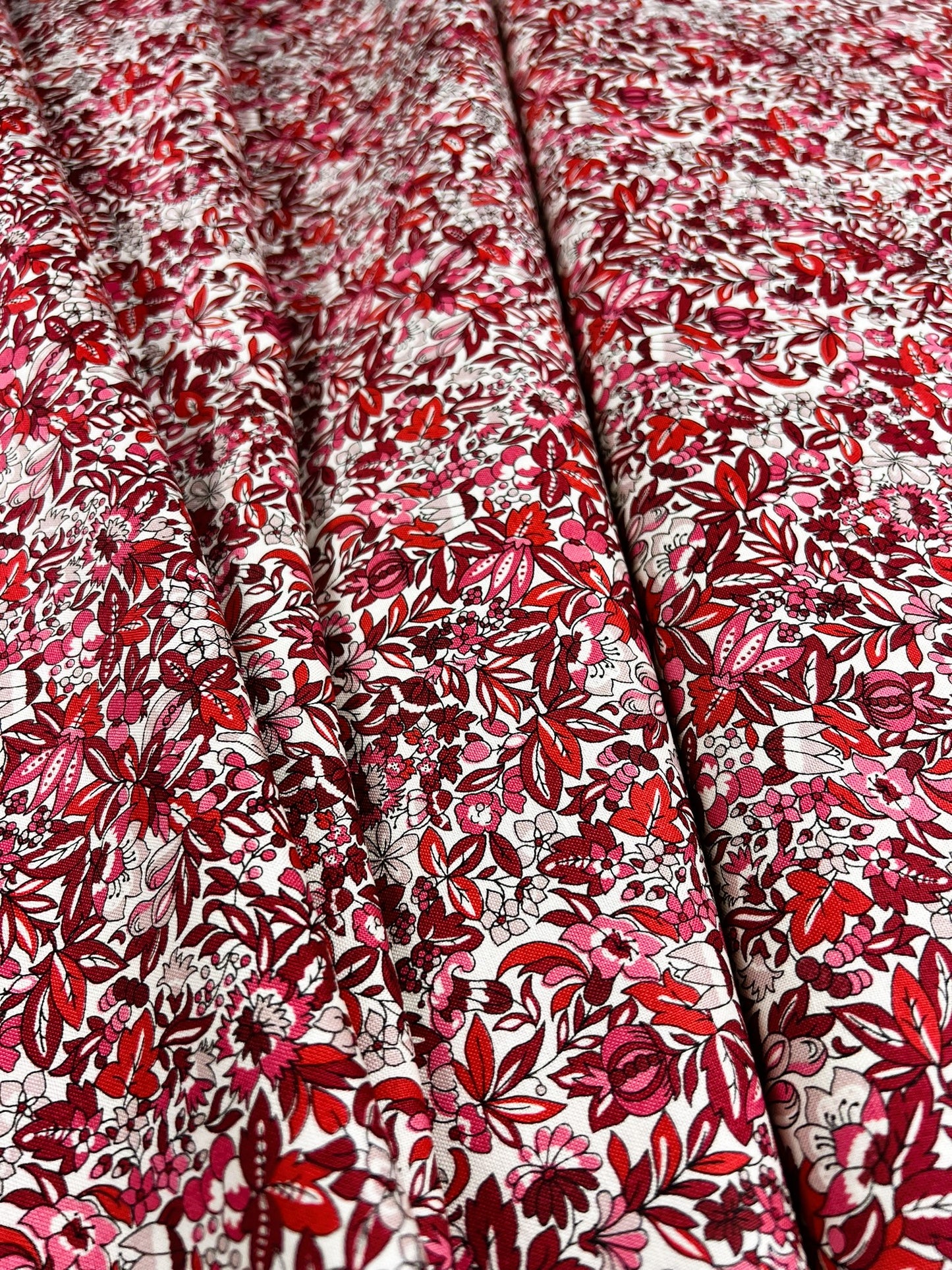 Liberty Fabric Flower Show Winter - Hyde Floral, red