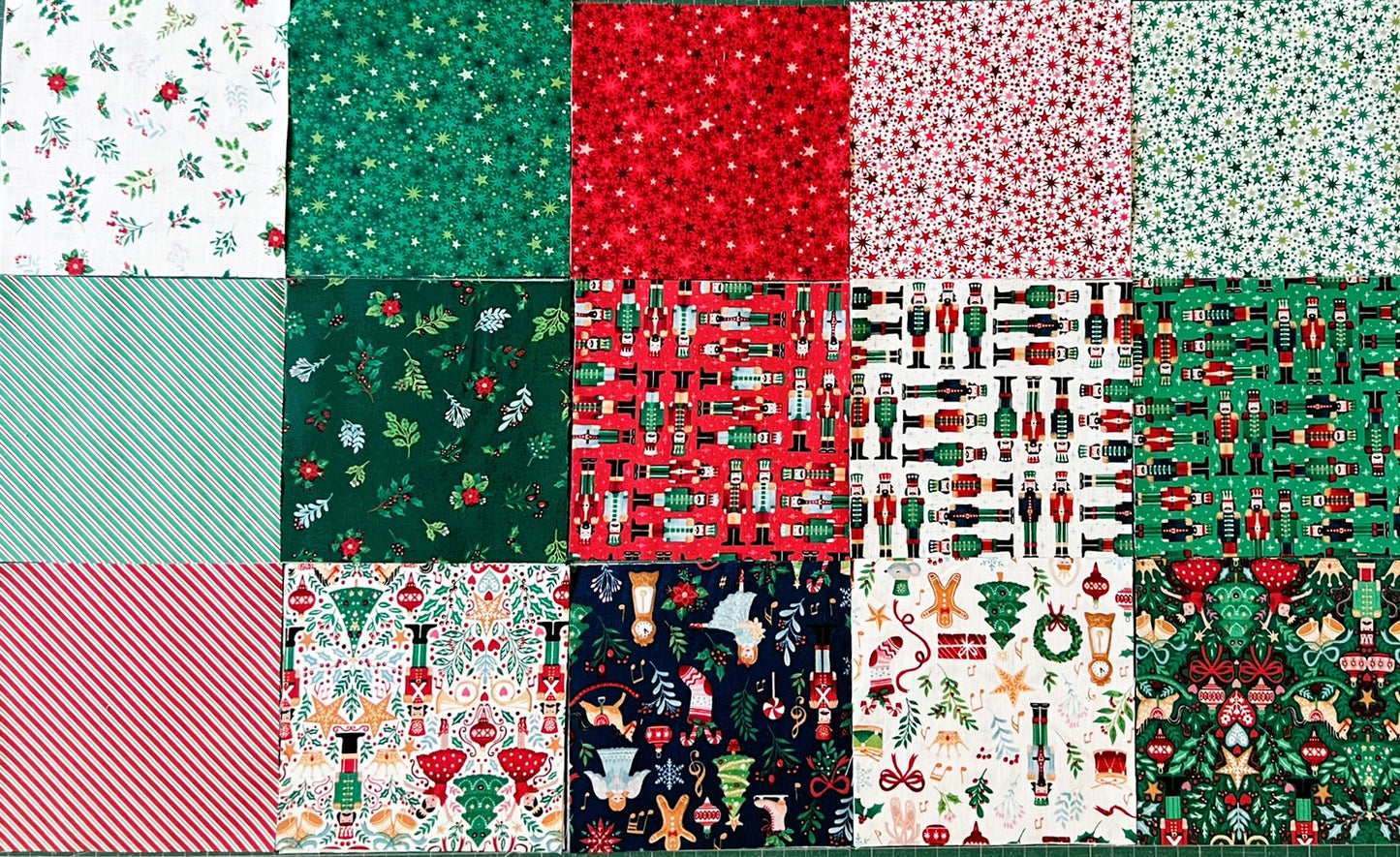 Makower Nutcracker Christmas Collection - Charm Pack