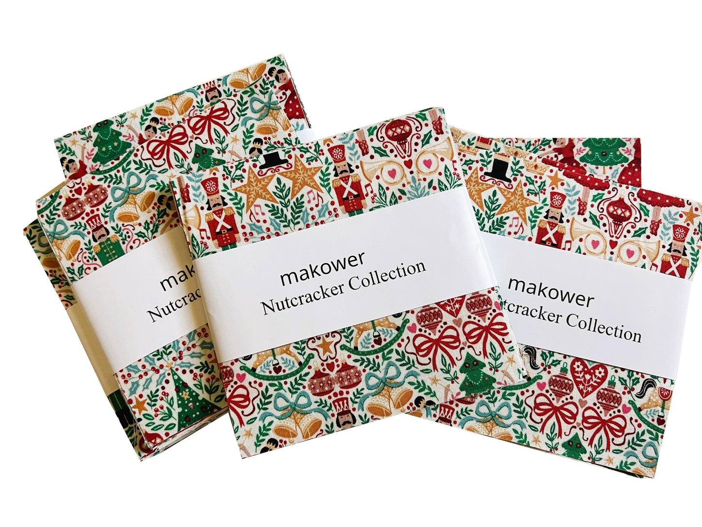 Makower Nutcracker Christmas Collection - Charm Pack