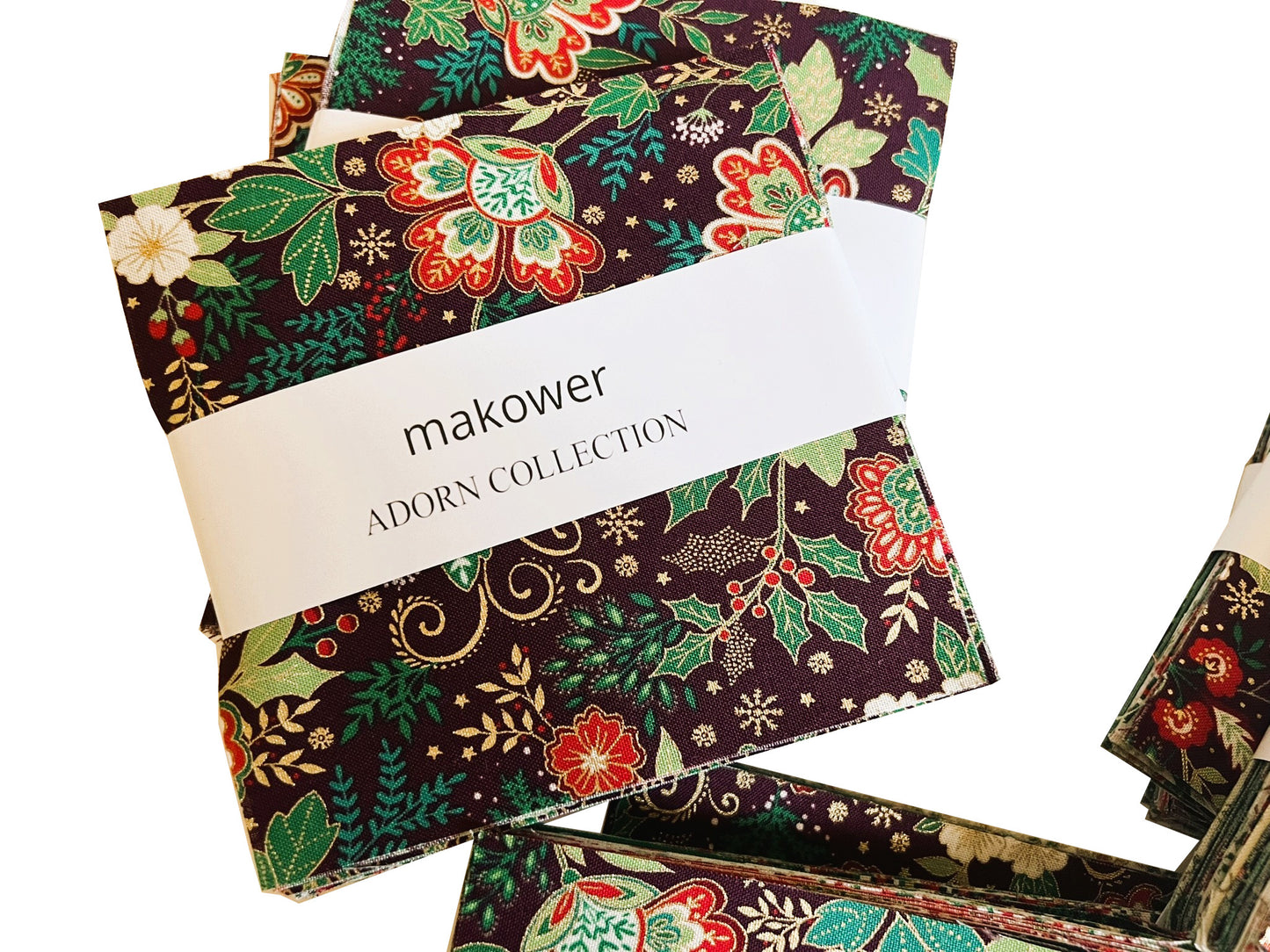 Makower Adorn Christmas Collection - Charm Pack