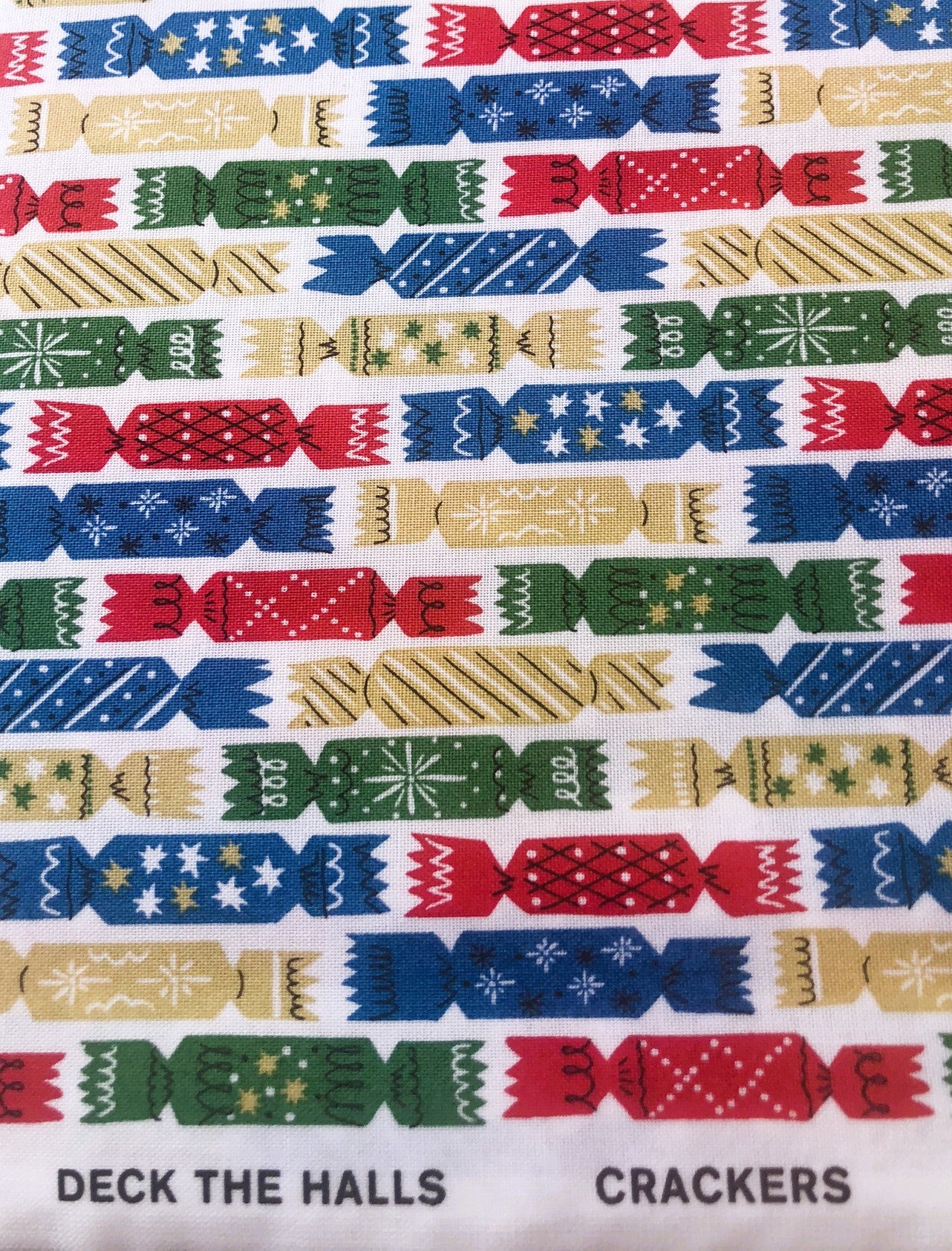 Liberty Christmas Fabric - Deck The Halls Collection Christmas Crackers