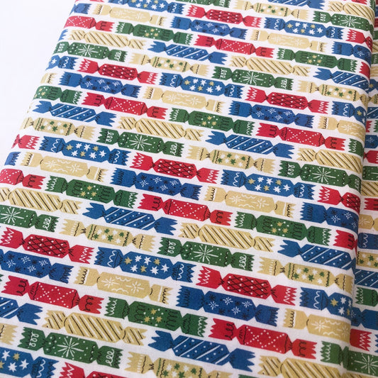 Liberty Christmas Fabric - Deck The Halls Collection Christmas Crackers