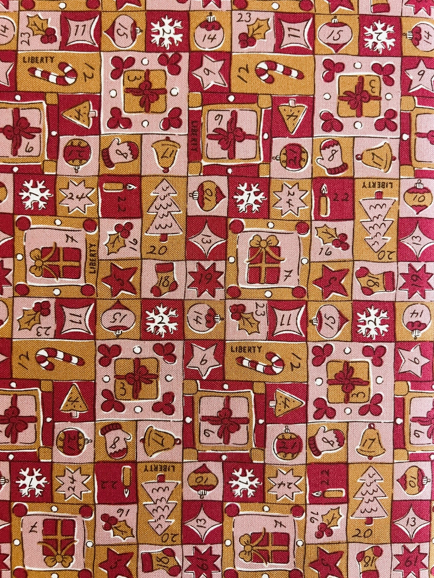 Liberty Christmas Fabric - Festive Magic Collection, Jolly Countdown A