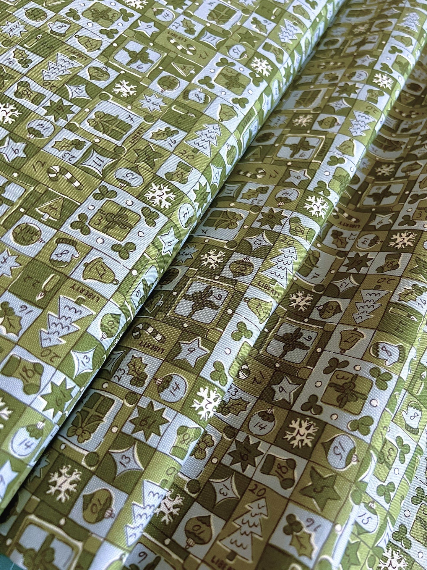 Liberty Christmas Fabric - Festive Magic Collection, Jolly Countdown B