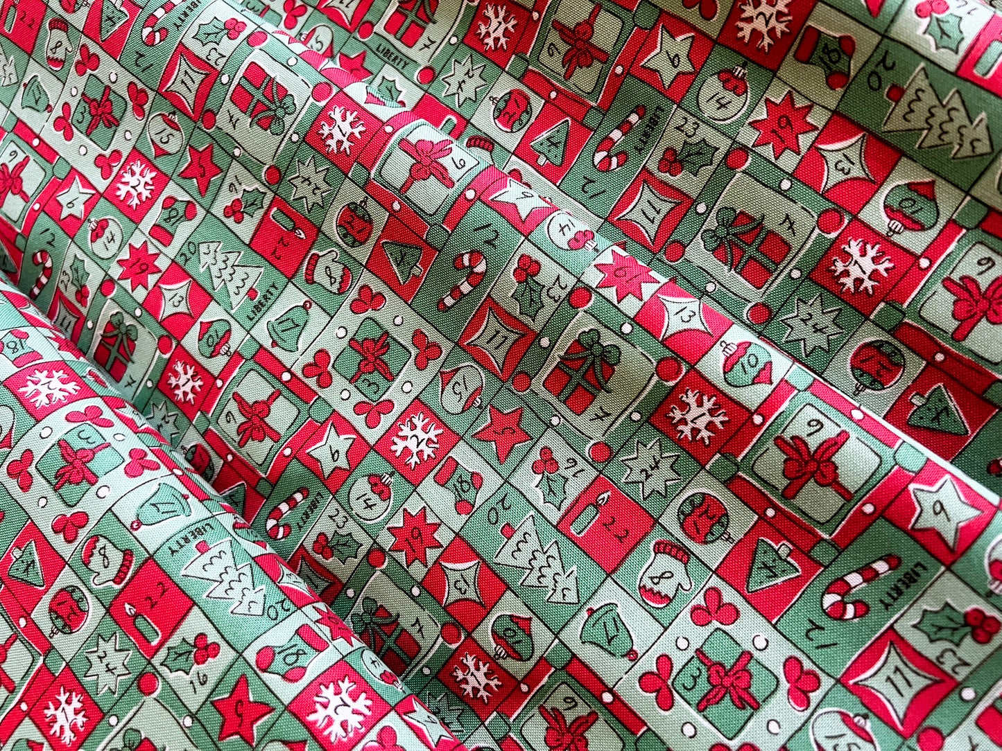 Liberty Christmas Fabric - Festive Magic Collection, Jolly Countdown C