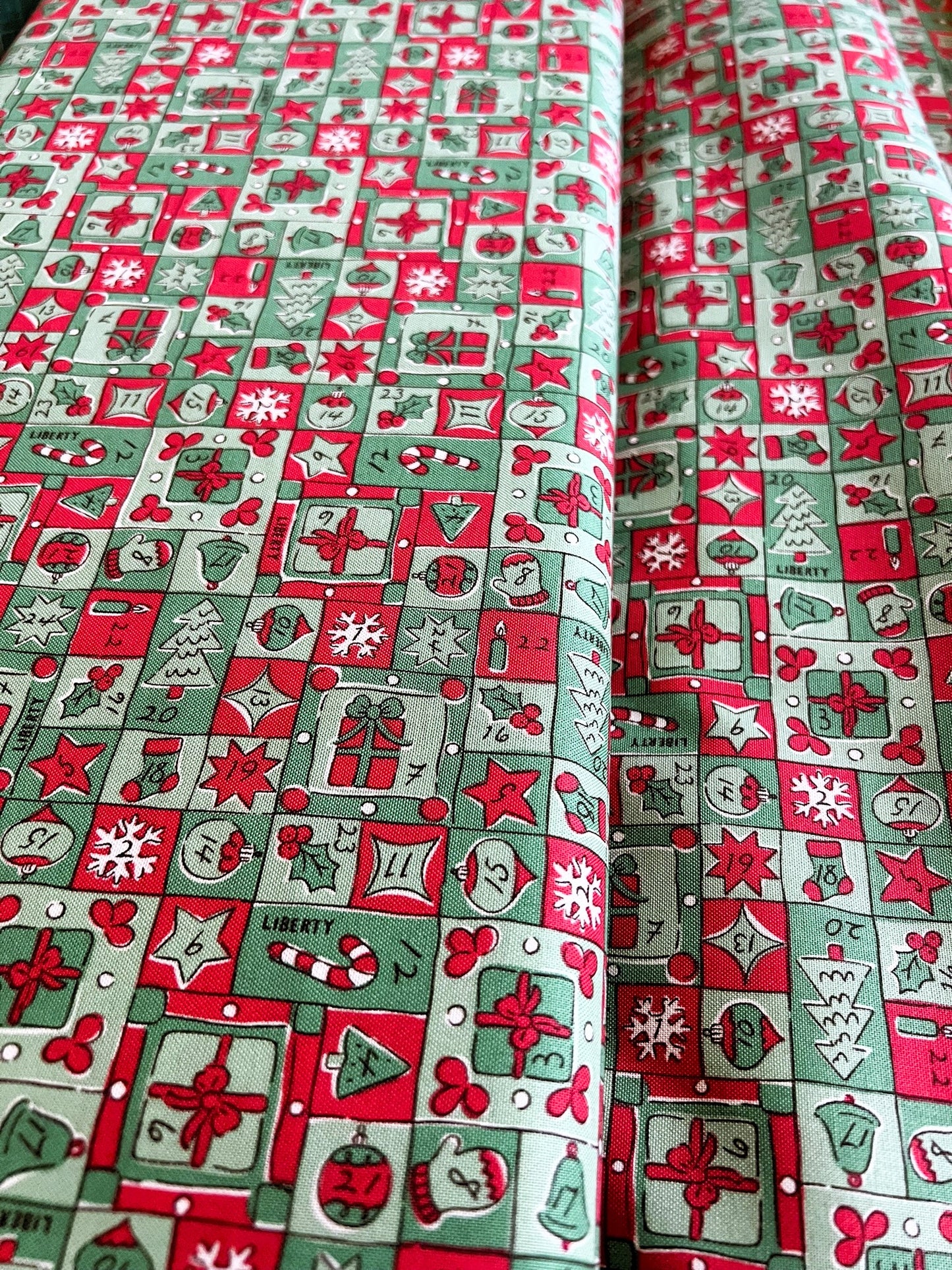 Liberty Christmas Fabric - Festive Magic Collection, Jolly Countdown C