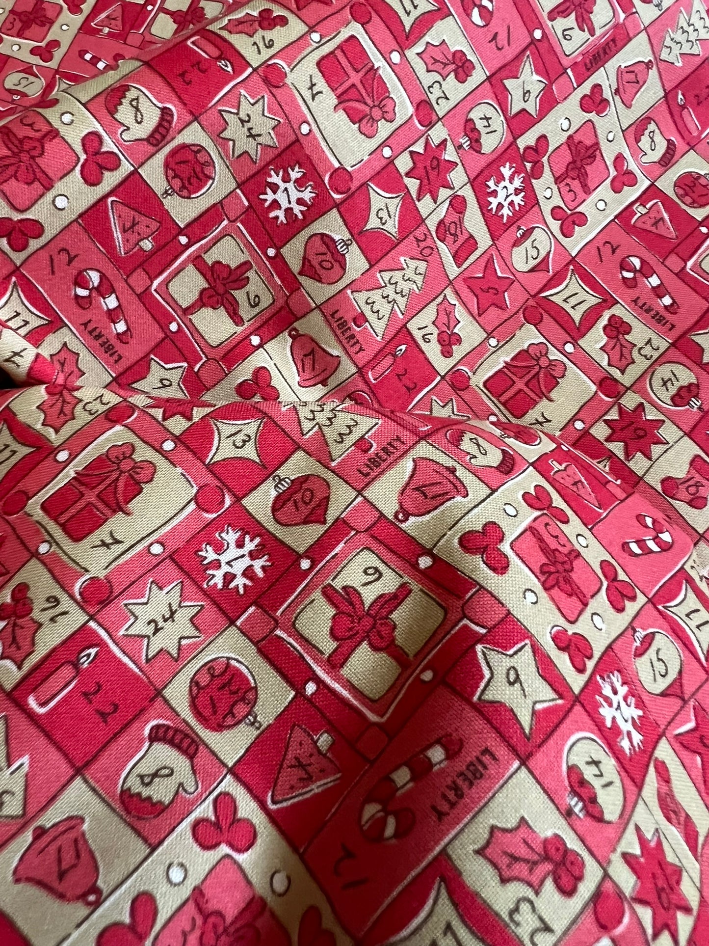 Liberty Christmas Fabric - Festive Magic Collection, Jolly Countdown D