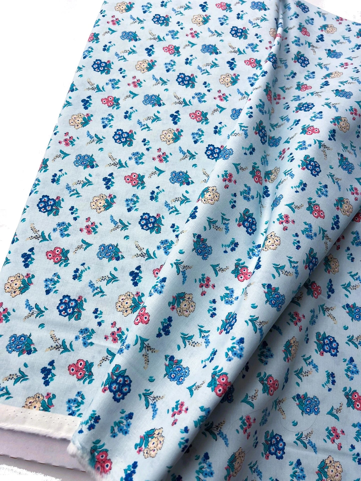 Liberty Fabric Flower Show Midnight Garden - Kensington Gardens pale blue