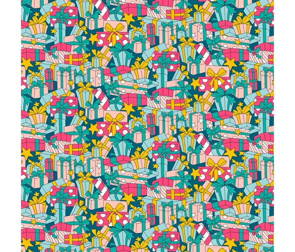 Liberty Christmas Fabric - Deck The Halls Collection Present Surprise