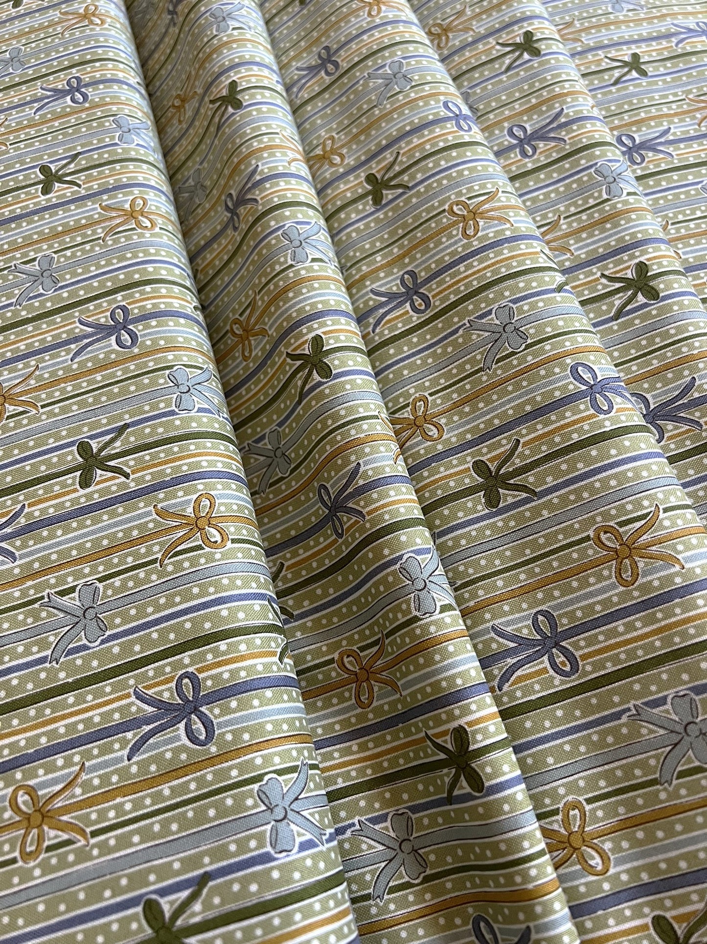Liberty Christmas Fabric - Festive Magic Collection, Ribbon Stripe B