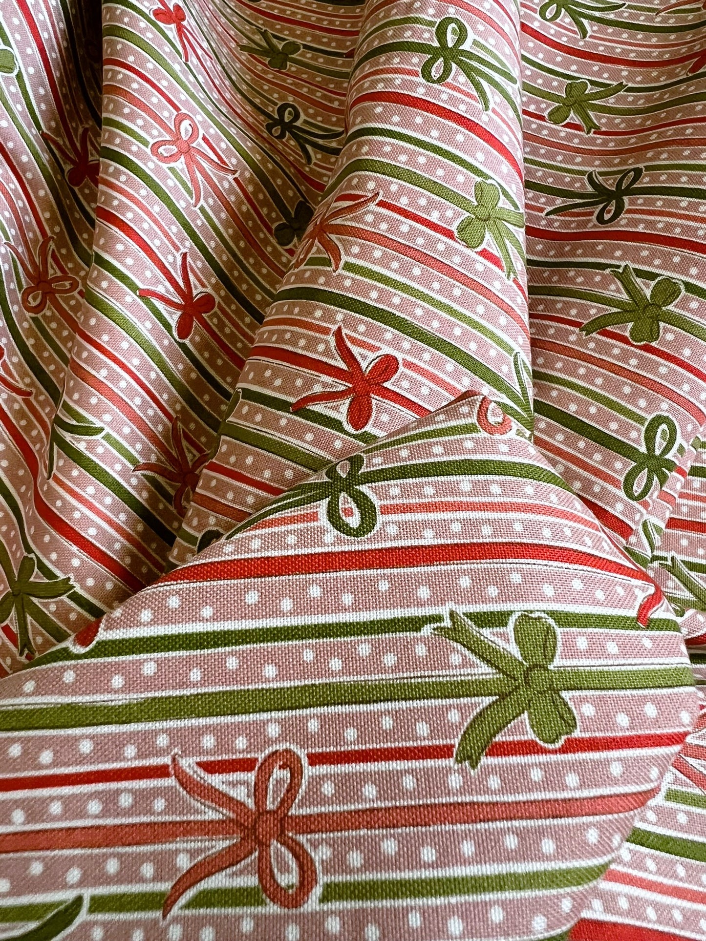 Liberty Christmas Fabric - Festive Magic Collection, Ribbon Stripe D