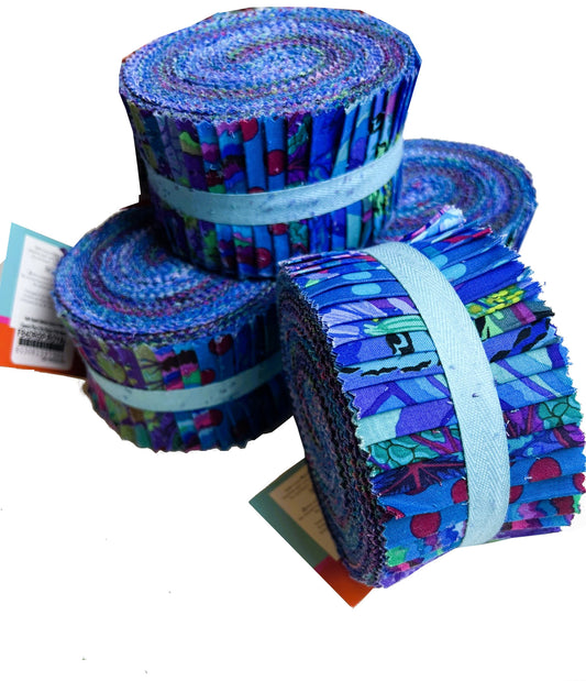 Jelly Roll Kaffe Fassett quilting cotton - Classic collection Royal Blue