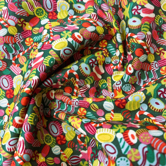 Liberty Christmas Fabric - Festive Xmas Sweet Surprise