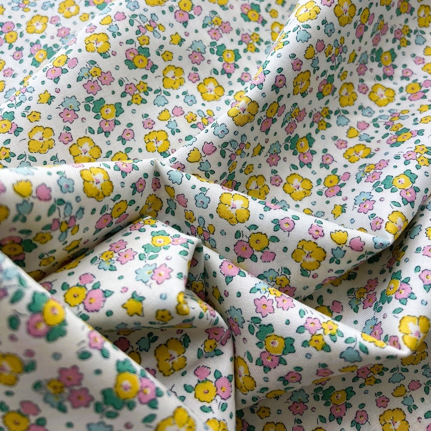 Liberty Fabric Riviera Collection - Seaside Blossom Yellow