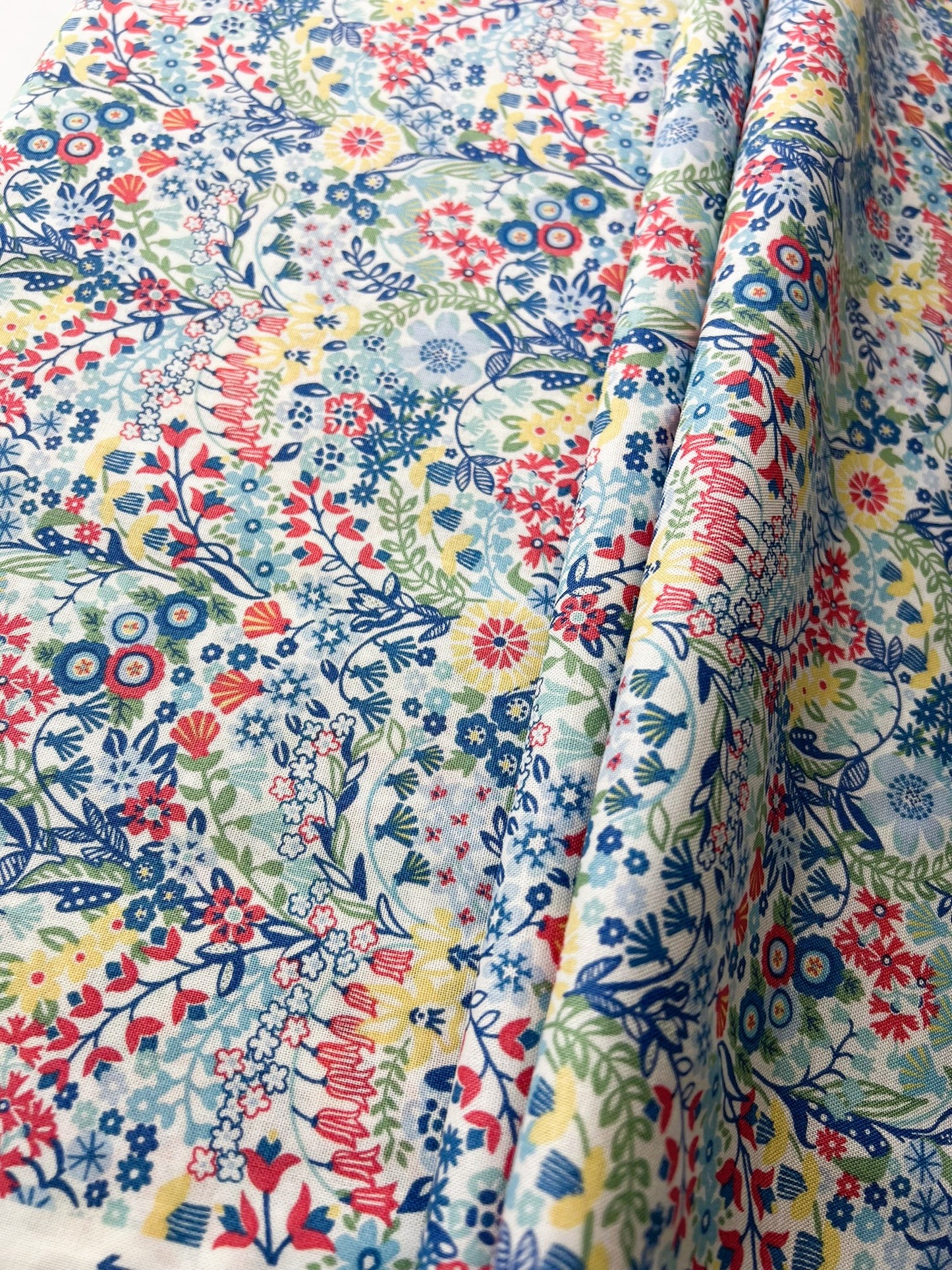 Liberty Fabric Riviera Collection - Shell Garden Blue