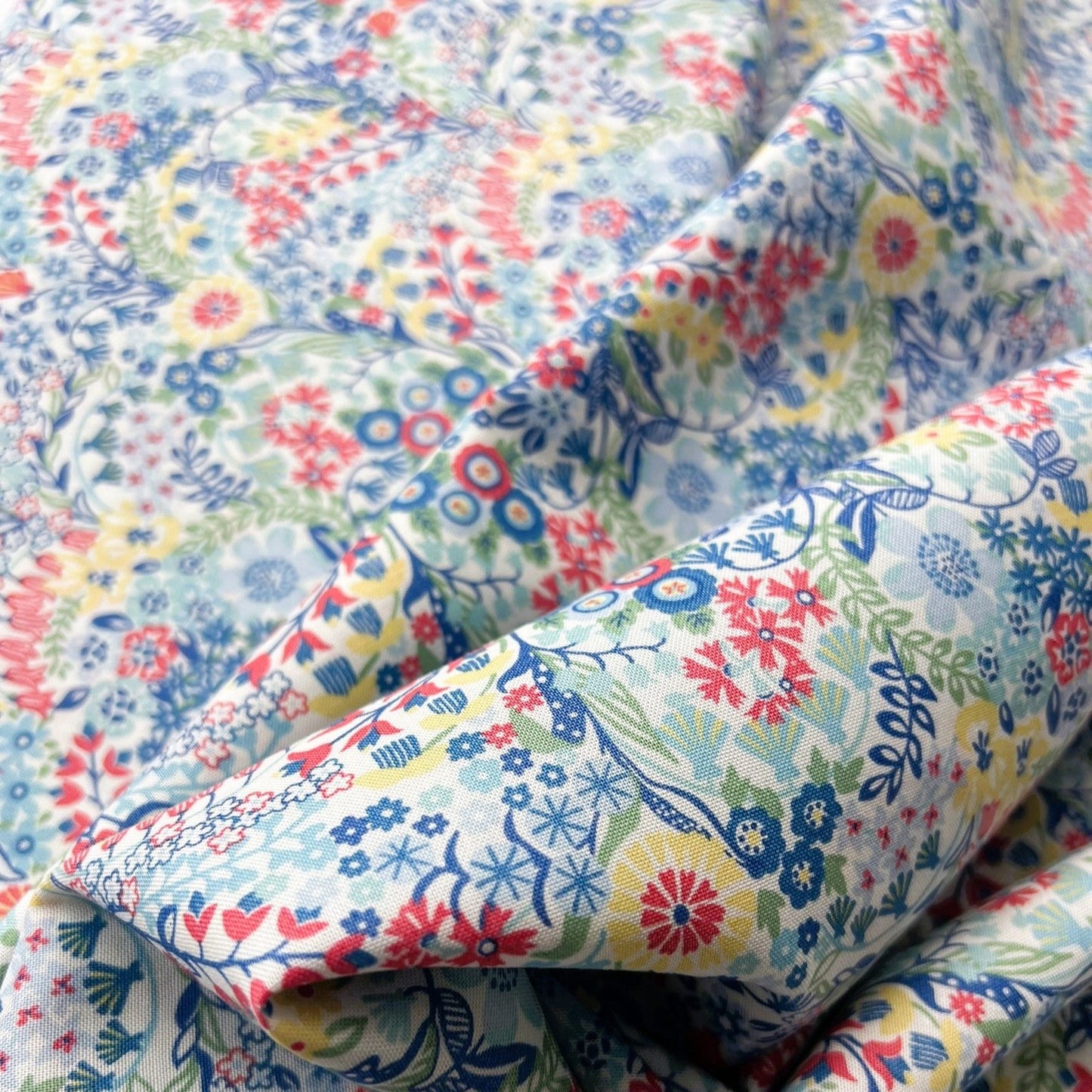 Liberty Fabric Riviera Collection - Shell Garden Blue