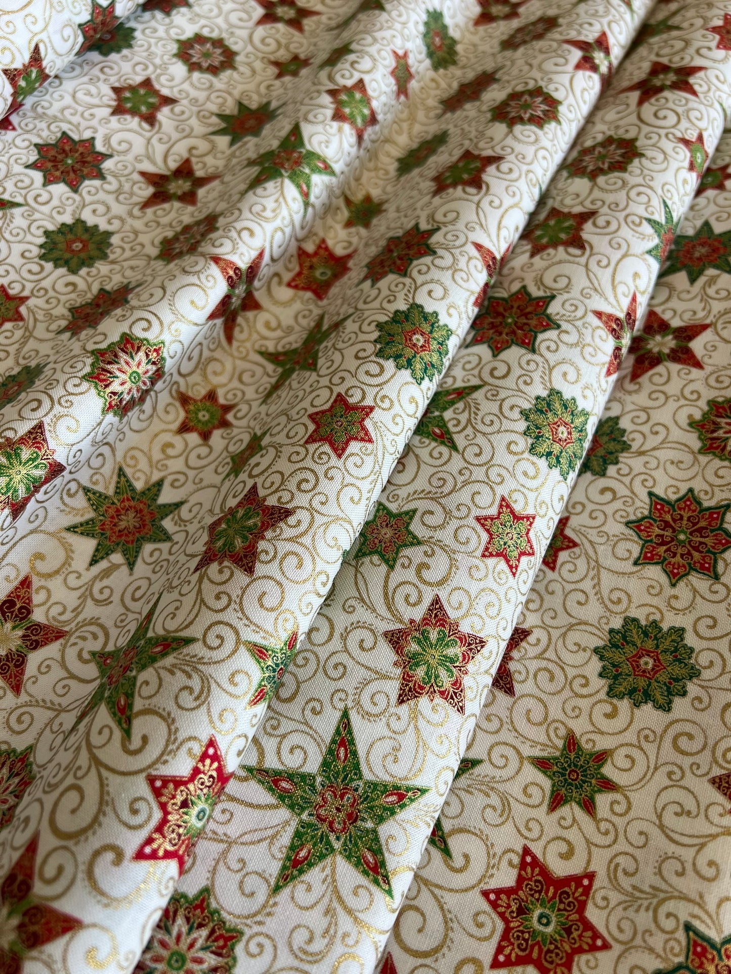 Makower Adorn Christmas Collection - Star, cream