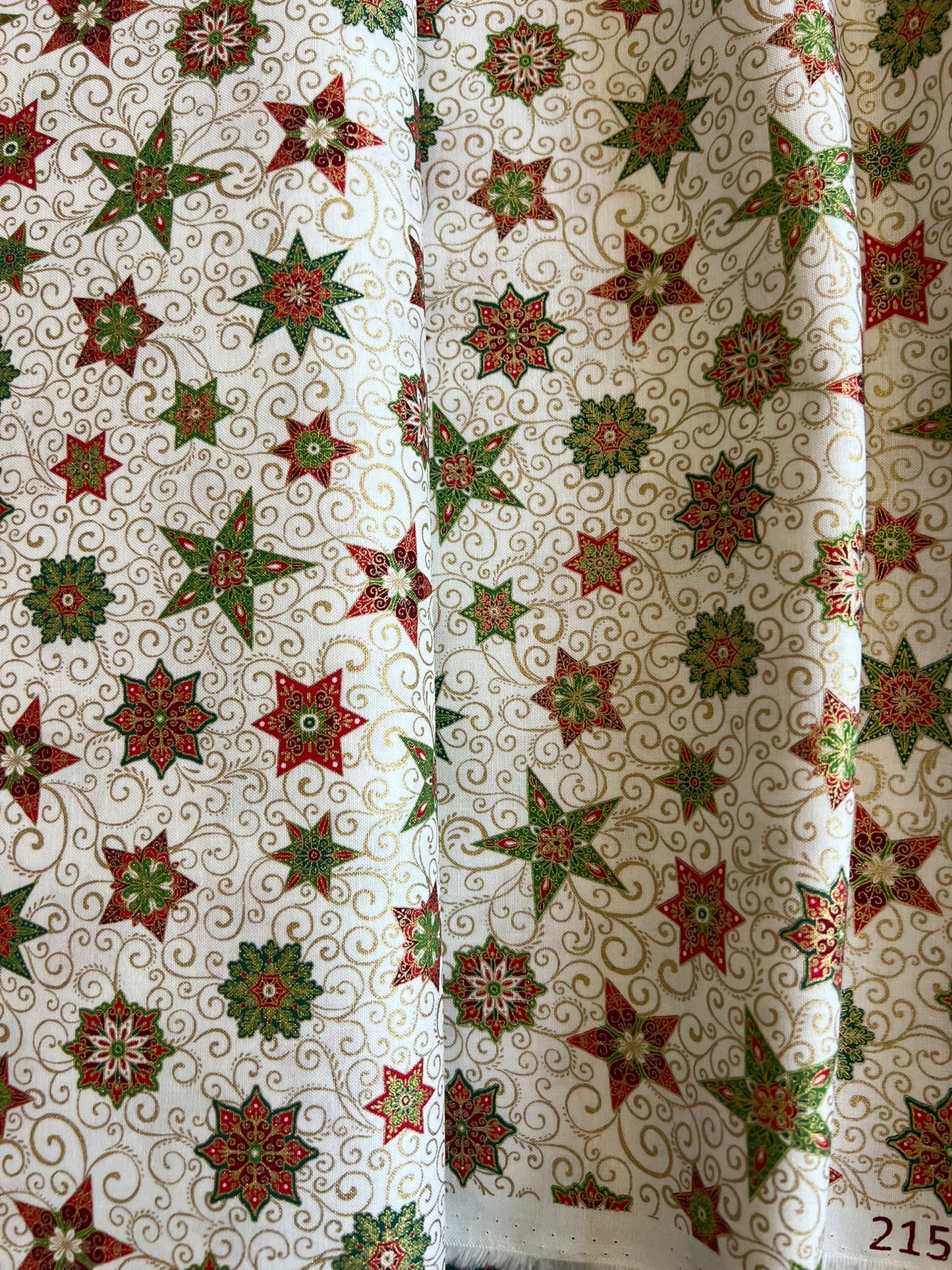Makower Adorn Christmas Collection - Star, cream