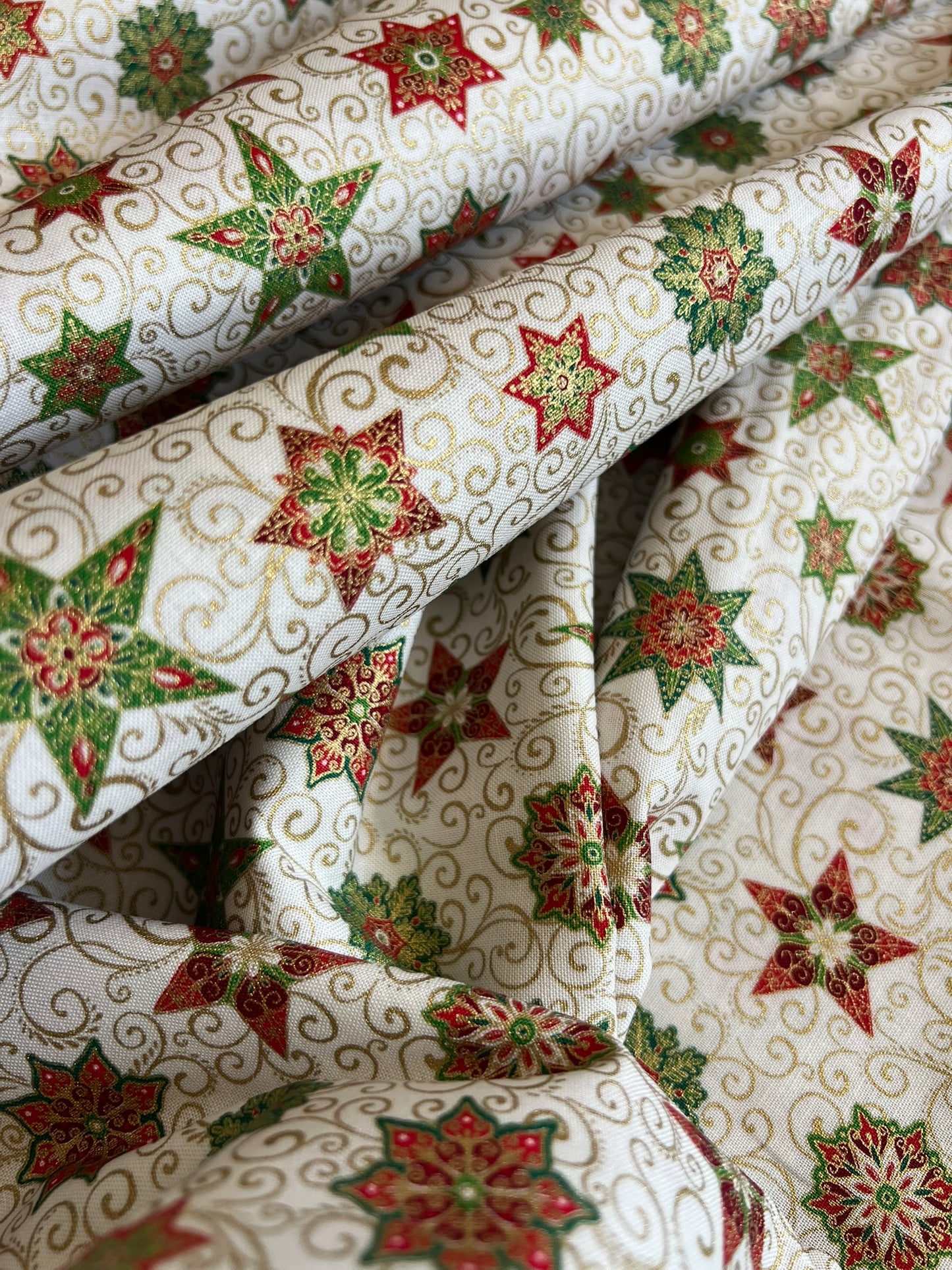 Makower Adorn Christmas Collection - Star, cream