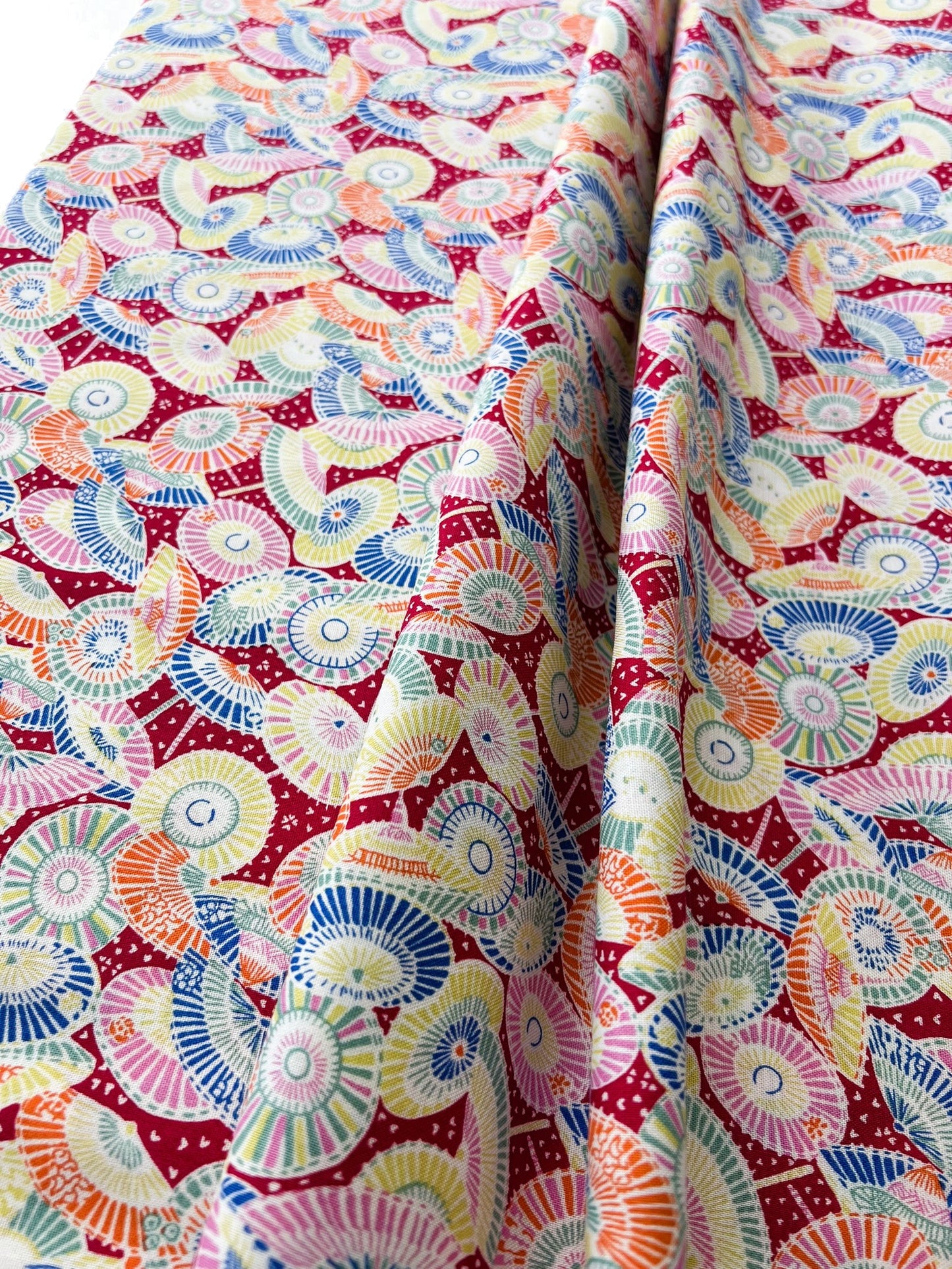 Liberty Fabric Riviera Collection - Sun Parasol Red