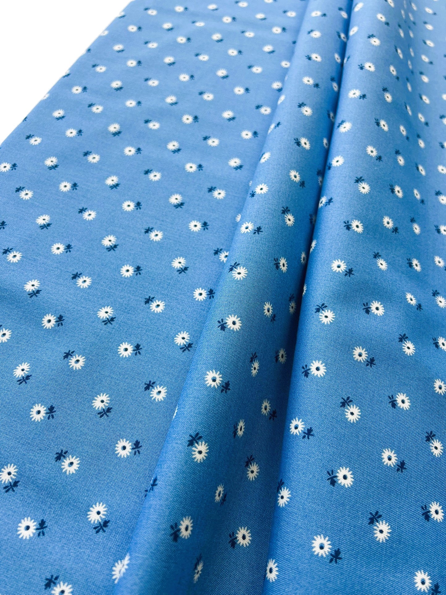 Liberty Fabric Riviera Collection - Sunshine Daisy Blue