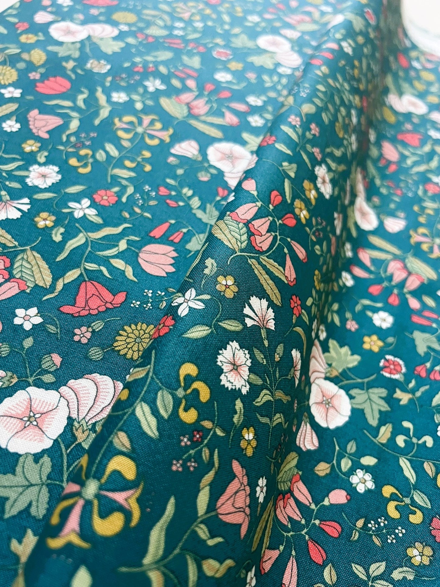 Liberty Fabric Everlasting - Wildflower Field Green