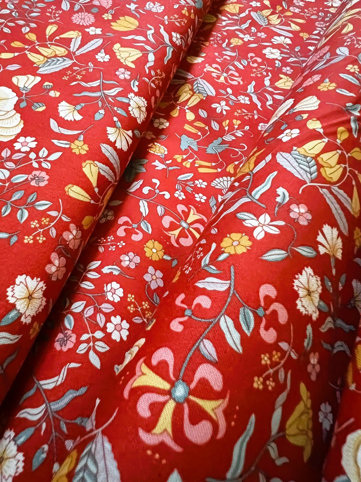 Liberty Fabric Everlasting - Wildflower Field Red