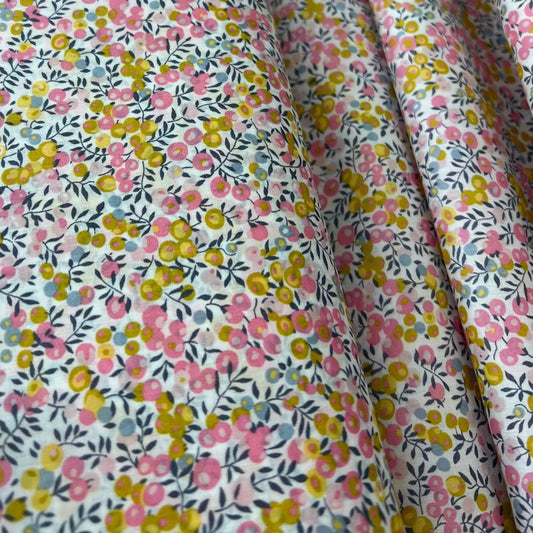 Liberty Fabric - Wiltshire pink and yellow