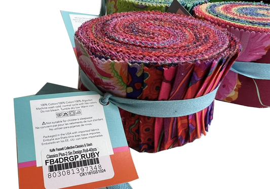 Jelly Roll Ruby Kaffe Fassett quilting cotton - Classic collection red