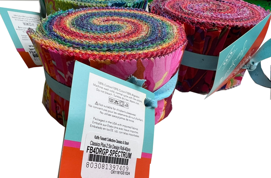 Jelly Roll Spectrum Kaffe Fassett quilting cotton - Classic collection rainbow colours