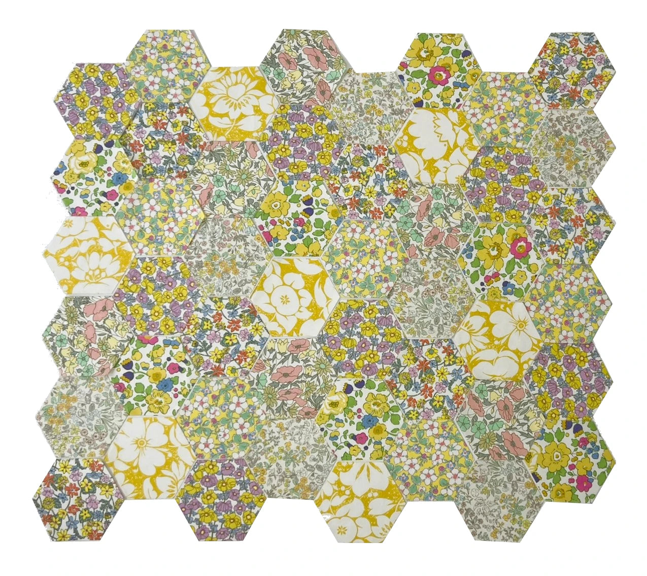 49 Liberty Lawn Paper Piecing Precut Hexagons  - Yellows