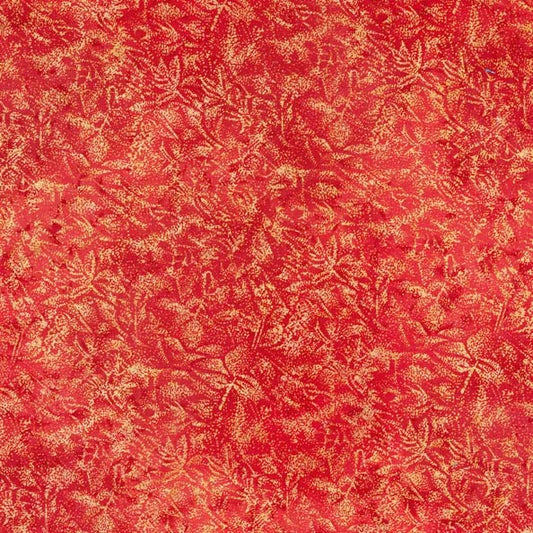 Michael Miller Fairy Frost fabric Pearlized Metallic Cotton - Cherry