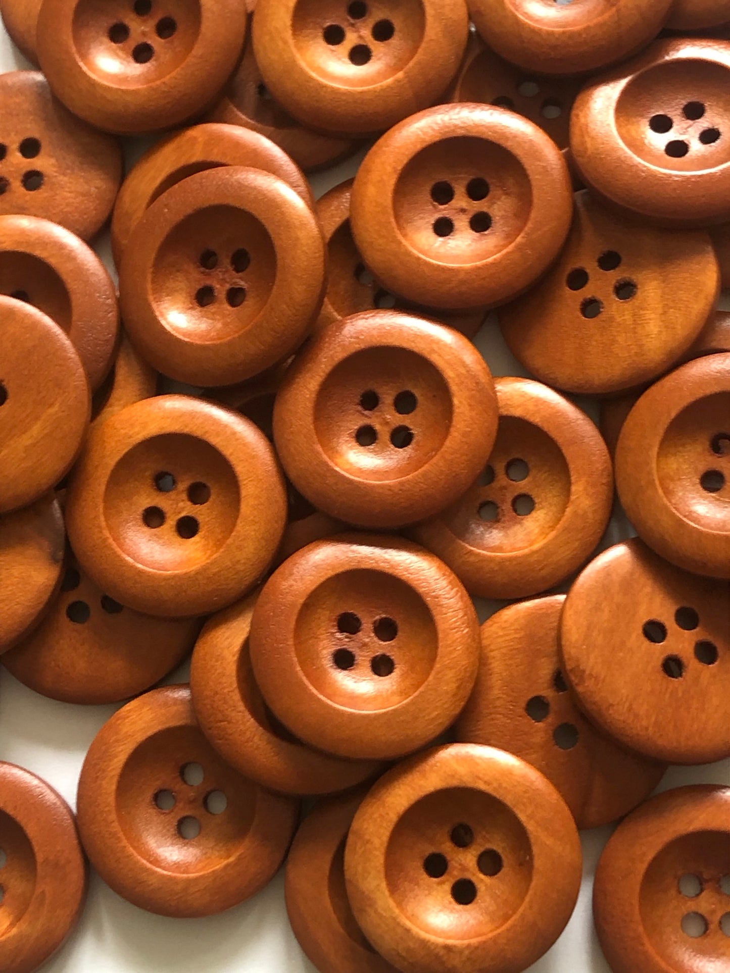 25mm Dark Brown Wooden Buttons