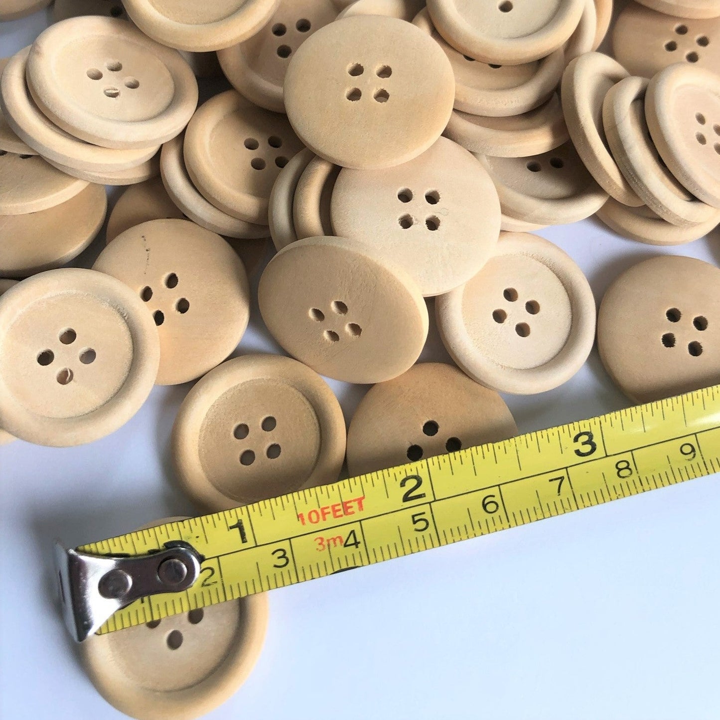 25mm Light Brown Wooden Buttons
