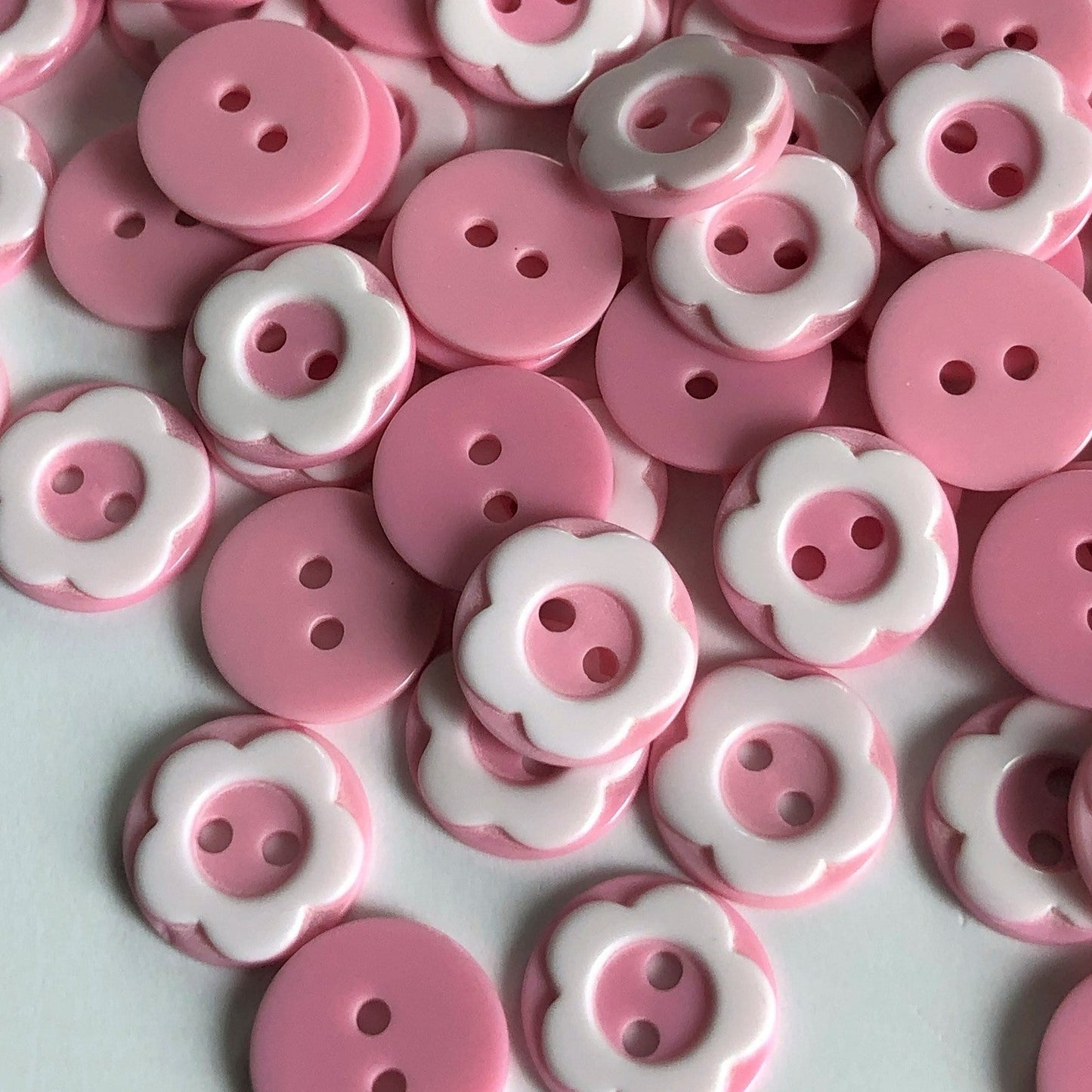12mm Baby Pink Plastic Buttons
