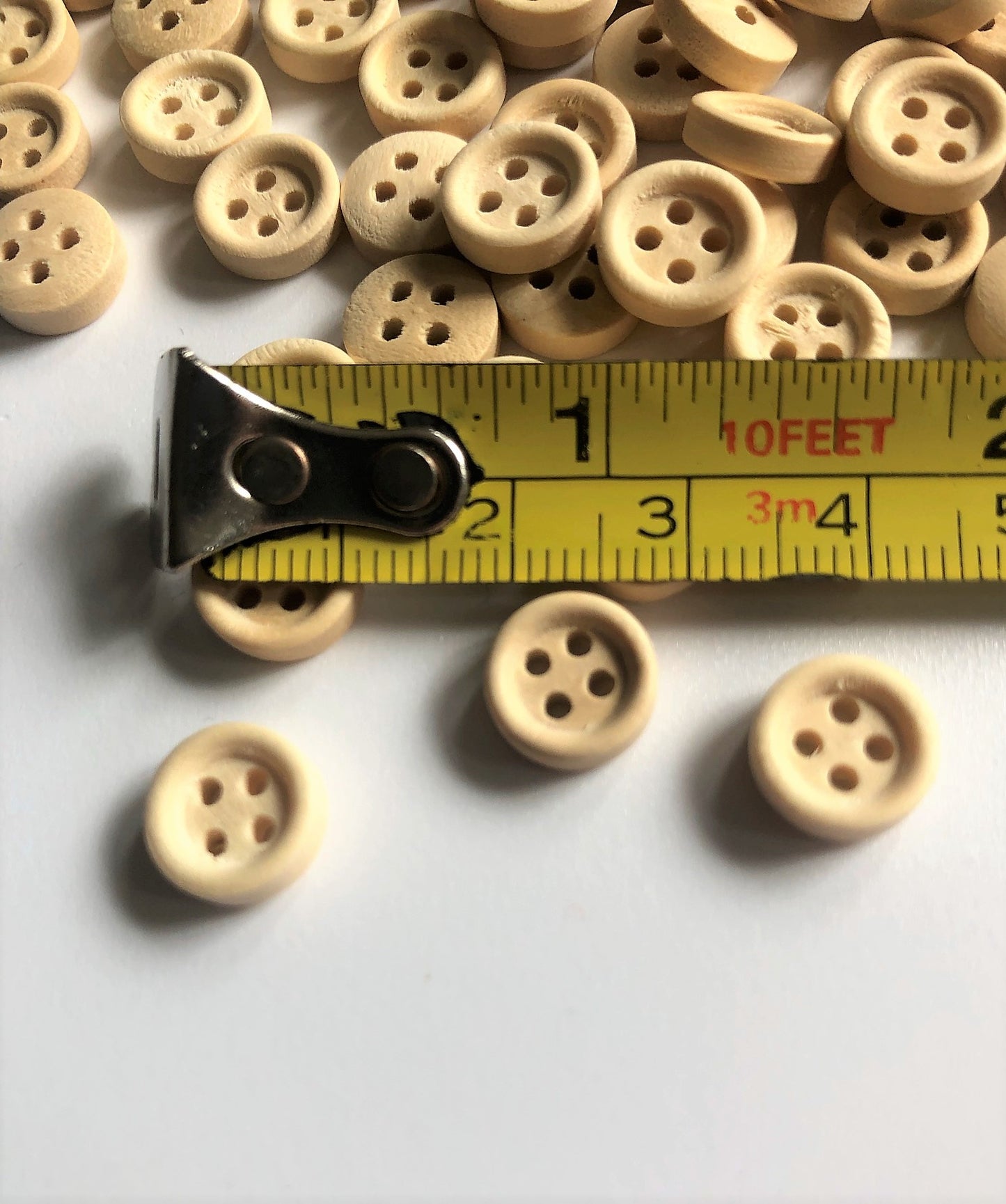 10mm Light Brown Wooden Buttons