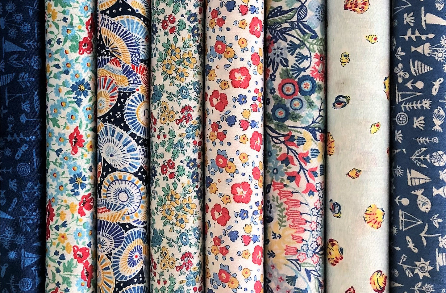 Liberty Quilting Cotton Jelly Roll - 15 Riviera Collection fabrics