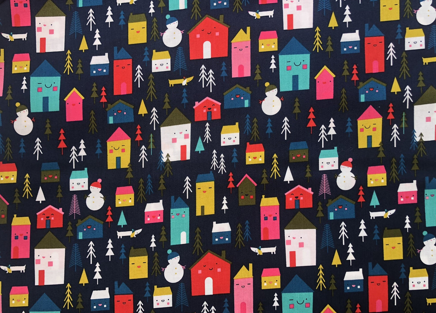 Christmas Houses Fabric  - Merry and Bright by Dashwood Studios