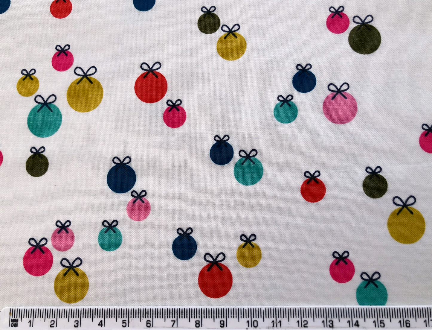 Christmas Baubles Fabric  - Merry and Bright by Dashwood Studios