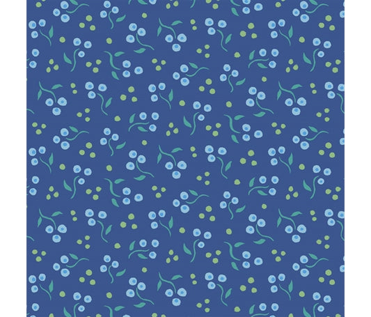 Liberty Fabric The Artist's Collection - Juneberry blue